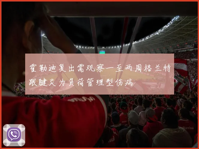 霍勒迪复出需观察一至两周格兰特跟腱炎为负荷管理型伤病